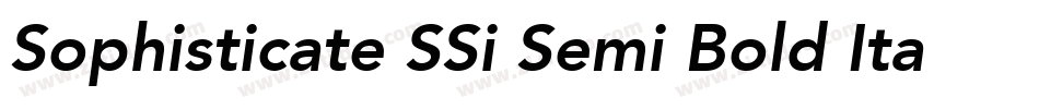 Sophisticate SSi Semi Bold Italic字体转换